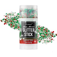 Brzeaf Waterproof Face and Body Glitter Stick, Shimmery& Long Lasting, Christmas Hair Eyeshadow Face