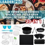 Air Fryer Accessories Cooking Tools For Barbecue Baking Cooking Fit For 3.8-5.8QT Air Fryer 20Pcs