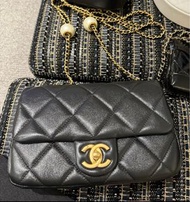 Chanel24S 珍珠調節扣20cm mini cf 方胖子