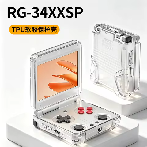 For Anbernic RG34XXSP TPU Protective Case Anti-slip Grip Handheld Game Consoles for Anbernic 2 in 1 