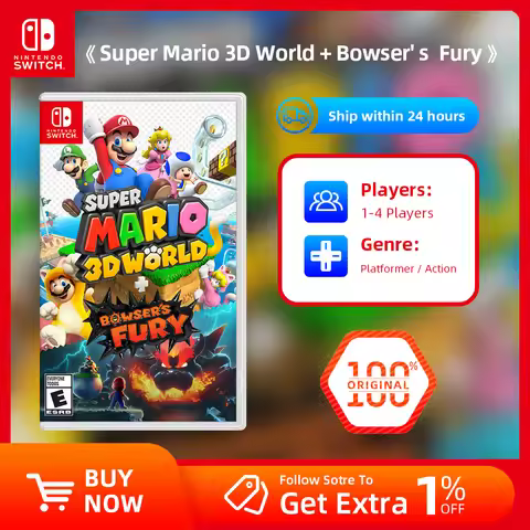 Super Mario 3D World Bowser Fury Nintendo Switch Game Deals Official Physical Game Card Action Genre