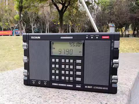 new Tecsun H-501 FM 87-108MHz MW 522-1620KHz Tuning method Digital TF card LCD digital display porta