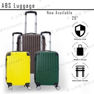 Cabin size new design 20inch abs travel luggage bag plain Beg Bagasi