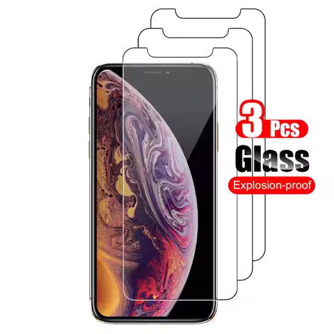 3Pcs For iPhone 16 15 14 13 12 11 Pro Max XR Xs 7 8 6s Plus 5S Tempered Glass Screen Protector Prote