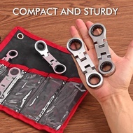 Precision Ratchet Double End Flexible 72T Ratchet Wrench Tool Silver