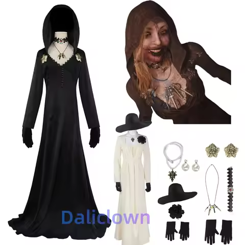 Resident 8 Village Moth Lady Evil Cosplay Fantasy Costume Dress Girl Women Vampire Lady Dimitrescu C