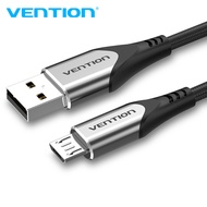 Vention สายไมโคร USB ไนลอน3A ที่ชาร์จความเร็วสูงสำหรับที่ชาร์จความเร็วสูงแอนดรอยด์0.25ม. 0.5ม. 1ม. 2ม. สำหรับมือถือ Xiaomi แอนดรอยด์ Samaaung สายไมโคร Usb แท็บเล็ตโทรได้