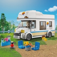 Compatible MOC Sets City Series Building Blocks Holiday Camper Van Travel Car Model Childrens Holida