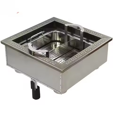 Modi electric induction cooker durable lifting Haidilao square stainless steel restaurant equipment 