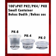 [High Quality]8oz 4oz 2oz PP Round Plastic Container 100pcs( Bekas Jeli / Bekas Dadih)BEKAS DADIH /J