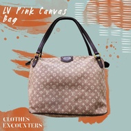 100% Authentic Louis Vuitton Sepia/Pink Monogram Idylle Canvas Bag