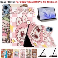 For 2025 Tablet M9 Pro 5G 10.8 inch Fashion Blooming Butterflies Painted Tablet Protective Case M9Pr