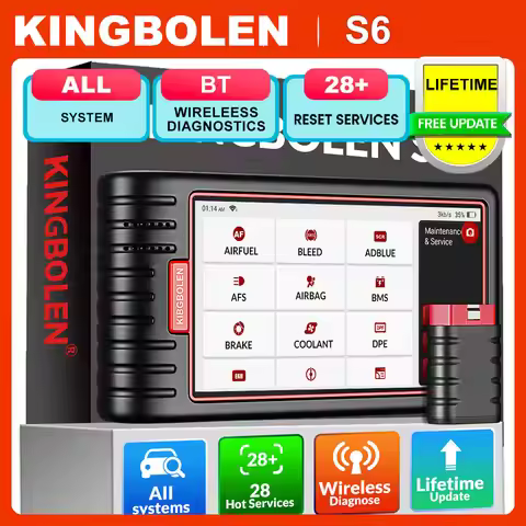 Kingbolen S6 OBD2 Scanner, Bluetooth All System Code Reader Car Diagnostic Tool,Auto-VIN 28+ Mainten