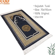 Save Turkish Prayer Rug Premium Prayer Rug with Embossed Embroidery, Imported Silk Satin Material, 7