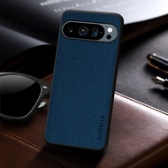 Bao Da Doanh Nhân Cho Google Pixel - Họa Tiết Dệt Nửa Bọc Chống Bụi Cho Pixel 9 Pro XL 9A 8 7 6 5 4