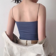 [Malaysia Stock] Singlet Bra Tube Bra Camisole Top Cotton Padded Singlet Inner Singlet With Pad Tank