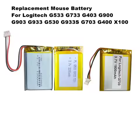 Replacement Mouse Battery For Logitech G533 G733 G403 G900 G903 G933 G530 G933S G703 G400 X100