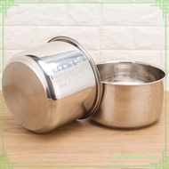 [CuticatefaMY] Rice Cooker Inner Container Stainless Steel Round Cookware Practical Inner Pot