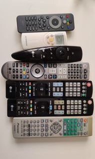 遙控器：LG 電視機、LG & Philips blu-ray、Ryobishi 冷氣機、Pioneer