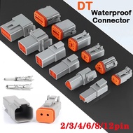 1Set Penyambung DT 2P/3P/4P/6P/8P 22-16AWG Kit Palam Penyambung Deutsch Elektrik Kalis Air DT06-2S D