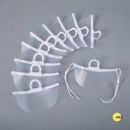 H&X 20PCS Clear Reusable Plastic Face Mask Splash Proof for Chef Waiter Hotel Beauty
