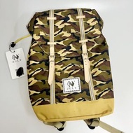 美國 ZULY 軍綠色迷彩帆布 雙扣型 背囊