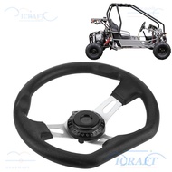 CRAFTML Buggy Racing Steering Wheel, Quick Release Hub 270mm/10.63in Diameter Go Kart Steering Wheel