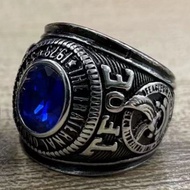 【OGDA】 Eagle Kuya Bull Ring for Men Gold Pure Titanium Gem Vintage Fashion  Mens Ring Stainless Stee