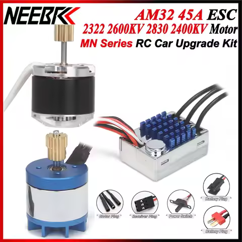 2322 2600KV 2830 2400KV Brushless Motor AM32 45A ESC SM3.0/T Plug for 1/12 RC Car Crawler MN99 MN168