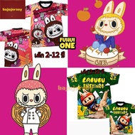 LABUBU T Shirt Baju Jersey New Trend Airport Model Day Children's and Adult Shirts: Microfiber Thail