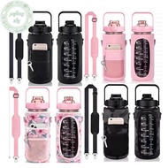 PUSKY Portable Water Bottle Carrier Bag With Phone Poet For Stanley 64oz Tumbler With Handle Neopren