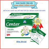 Constipation center supplements fiber, supports laxatives and reduces constipation, box of 20 packs