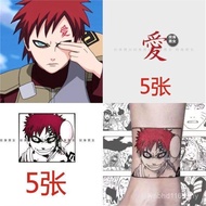 NARUTO Anime Peripheral Gaara Loves Chinese Character Tattoo Stickers For Men And Women Durable Wate