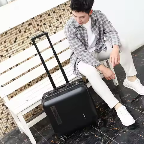 18 Inch Rolling Luggage Case Carry on Cabin Lightweight Luggage Password Trolley Luggage Bag Small S