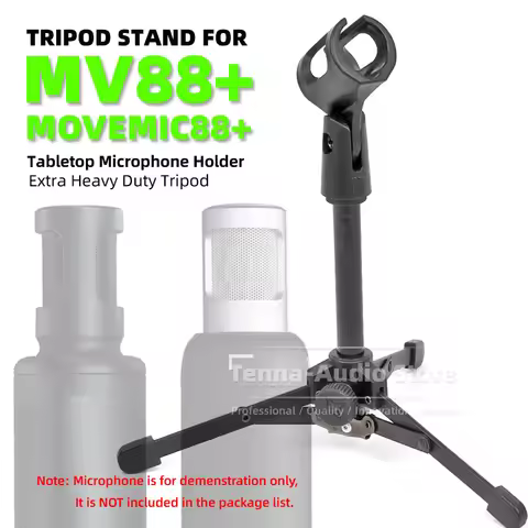 SnapVox Compatible With SHURE MV88+ MV MoveMic 88 + MOVEMIC88+ Microphone Stand Holder Tabletop Desk