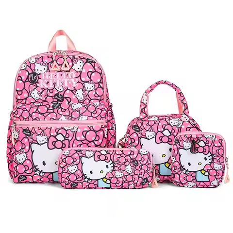 Hello Kitty three-piece set Cute anime creativity Leisure outdoors Kuromi print small and lightweigh