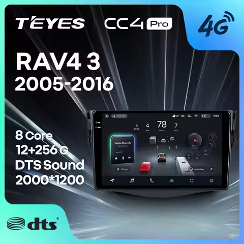 TEYES CC4 PRO For Toyota RAV4 3 XA30 2005 - 2016 CarPlay Android Auto Car play Radio Multimedia Ster