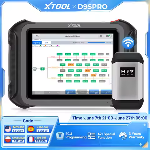 XTOOL D9S PRO D9SPRO WIFI Diagnostic Tool,Topology Map,ECU Programming Automotive Scanner,VAG Guided