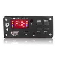 Big Screen Amplifier 12V MP3 WMA Wireless Bluetooth 5.0 Decoder Audio Board Module USB FM TF Radio AUX Input for Car