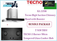 TECNO HOOD AND HOB BUNDLE PACKAGE FOR ( KA2298 &amp; T 928TRSV ) / FREE EXPRESS DELIVERY