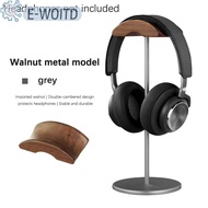 Black Walnut Wood Aluminum Alloy Headphone Stand Gaming Headset Holder With Solid Metal Base For Ta