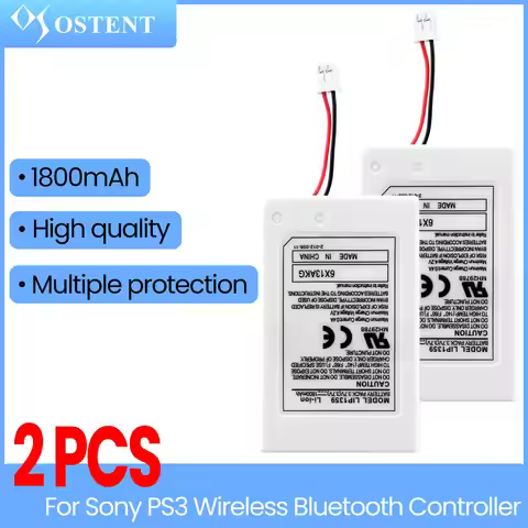OSTENT 2/4/10PCS 3.7V 1800mAh LIP1359 Rechargeable Lithium Battery Replacement for Sony PS3 Playstat