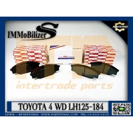 Front Brake Pads Immobilizer S Brand (A-247K) Used For TOYOTA LH125-184 4WD Models.