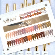 สีเจลโทนน้ำตาล สีทาเล็บเจลโทนสีนู้ด สีเอิร์ธโทน Milan ยกเซต 22สี รุ่น Earth แถมชาร์ตสีฟรี