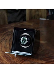 自動手錶上鏈器,單只手錶旋轉機構配有黑色外殼,用於自動上鏈手錶搖擺盒