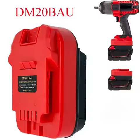 Battery Adapter DM20BAU Battery Tool Accessories for DeWalt / Milwaukee 18V Lithium-ion Batteries fo