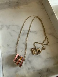 粉色Coach 三圓環項鍊，可分拆