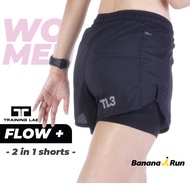 Training Lab Womens รุ่น 23223_Flow+ 2/1 กางเกงวิ่งทรงผู้หญิง มีกางเกงกระชับด้านใน