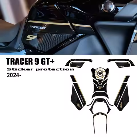 For Tracer 9 GT + Plus Motorcycle Accessories Waterproof Protective Tank Pad Sticker Kit 3D Epoxy Re