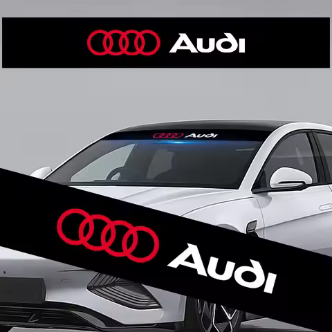 Car front windshield sunshade decorative stickers For Audi A4 B5 B6 B7 8P 8V 8L A5 C7 4F A8 Q2 Q7 RS